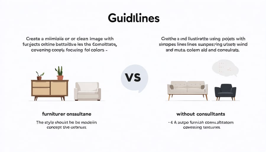 Cost savings comparison chart showing ROI of furniture consultation services