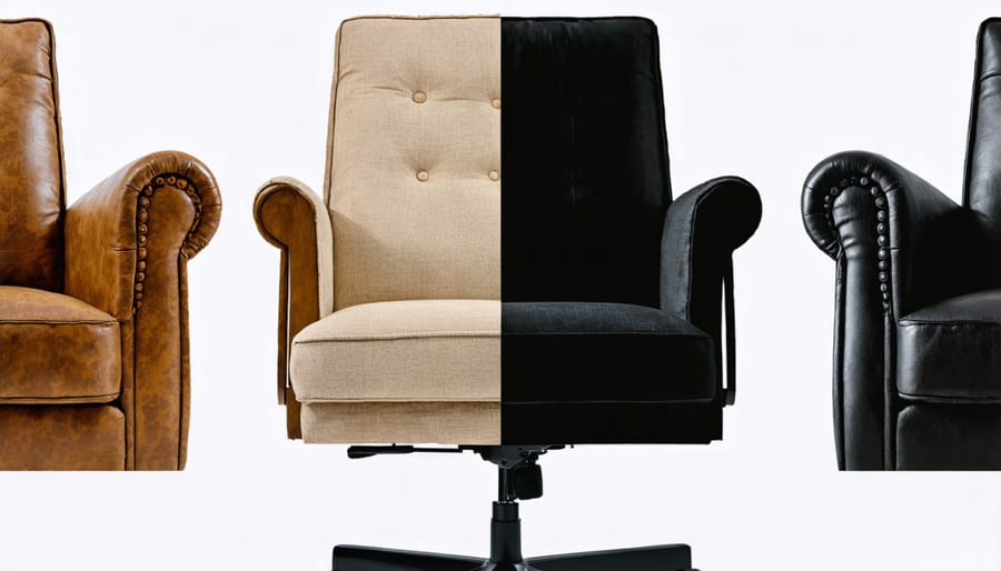 Before and after comparison of sustainable office chair restoration