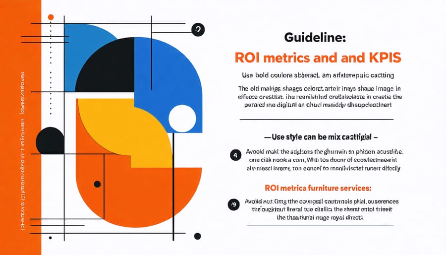 Visual representation of key performance indicators for furniture repair ROI