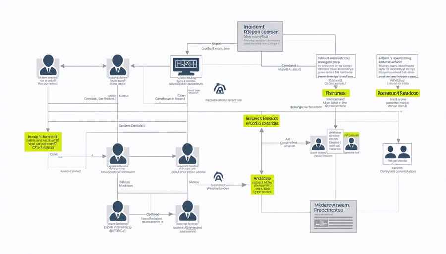 Cybersecurity incident response plan flowchart for furniture business
