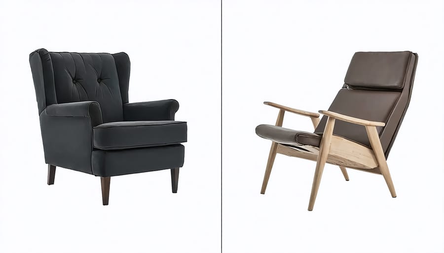 Side-by-side comparison of quality vs subpar furniture repairs