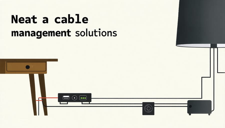 Step-by-step guide to organizing and concealing smart device cables behind furniture