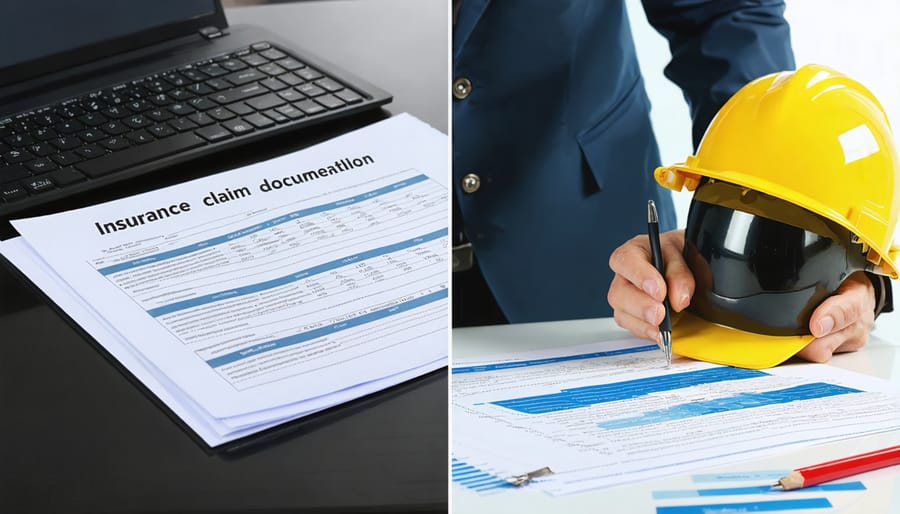 Insurance claim processing and furniture repair workflow