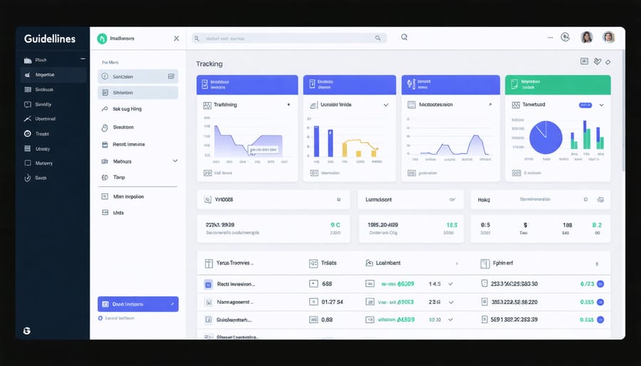 Screenshot of upholstery inventory management software displaying stock levels and analytics