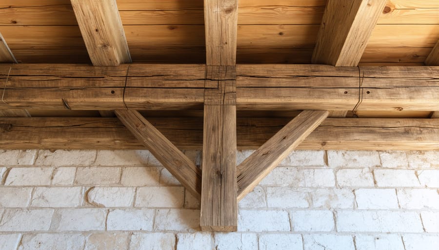 Step-by-step demonstration of sister joinery repair technique in timber frame restoration